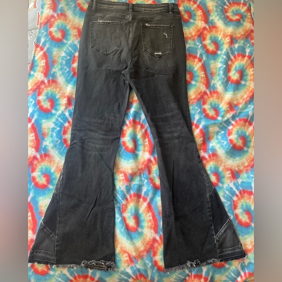 Bridge by Gly Elliot High Rise Super Flare Tall Long Bell Bottom Jeans - Picture 4 of 10